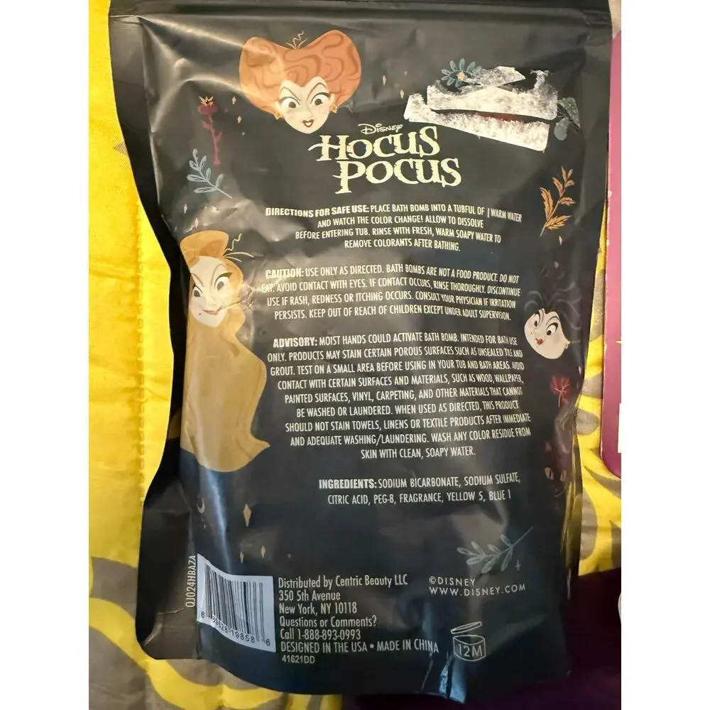 NWT Disney Villains Hocus Pocus Beauty Set Lips Scrub Bath Bomb Balm Hand Cream